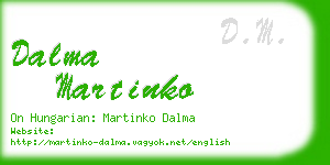 dalma martinko business card